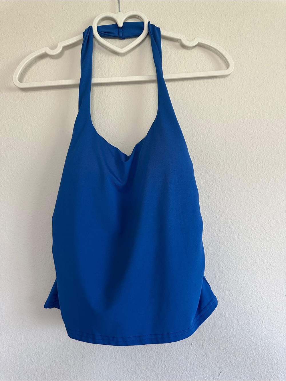 Royal Blue Halter Gym Top built in Bra